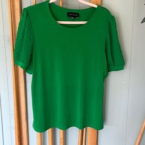 Premise Crew Neck Puff Sleeve Blouse Top Size XL